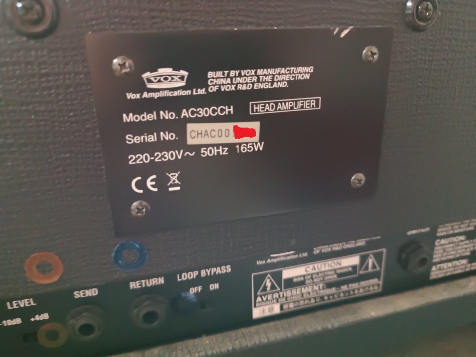 Cabezal Vox AC30 CCH Custom Classic