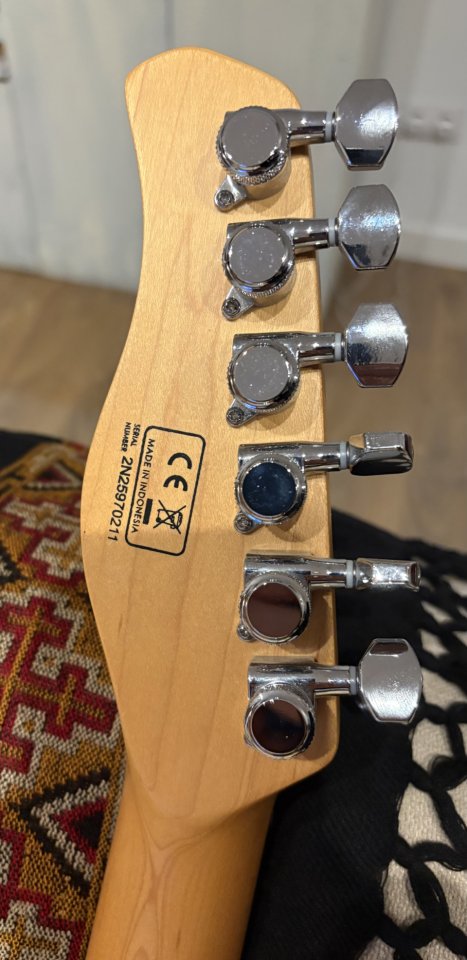 Sire Tele Larry Carlton con P90 de Luthier (GF Pickups), semiholloway