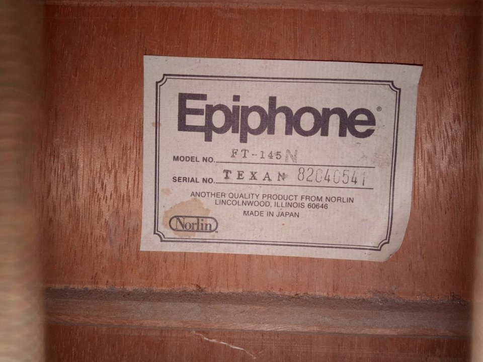 Vendo/cambio  Epiphone FT-145 "Texan" made in Japan