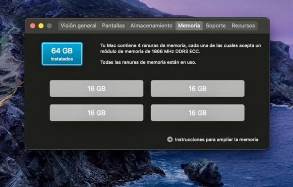  MacPro con 64GB RAM y 256GB SSD original + cable ThunderBolt 2