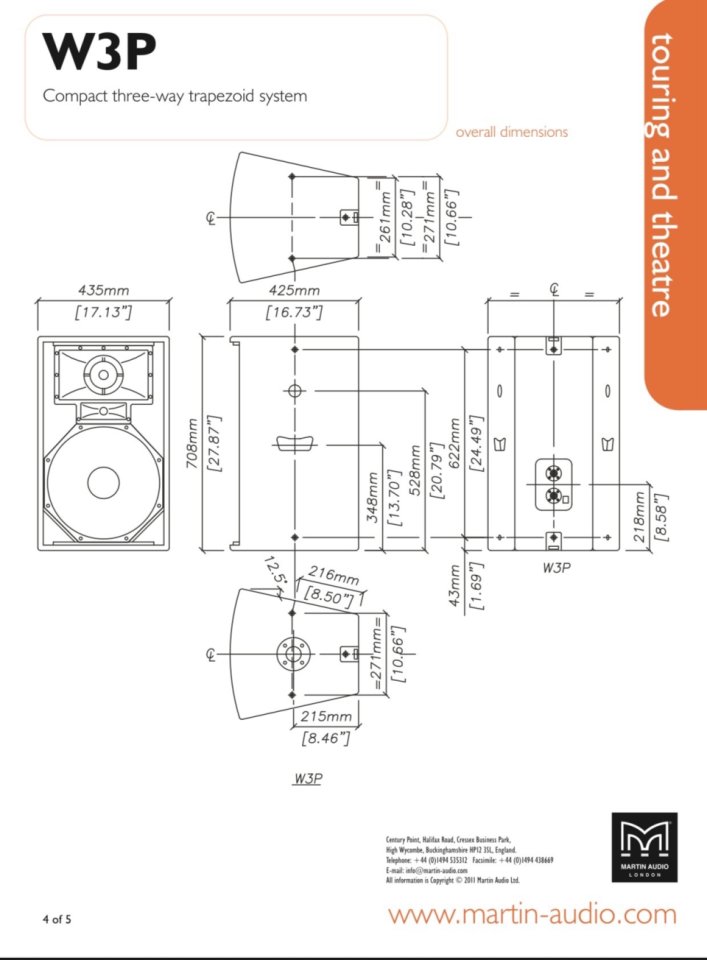 Altavoces Martin Audio Wavefront W-3P, nuevos.