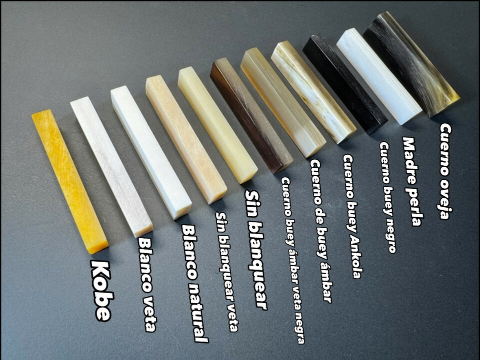 Hueso y Cuerno en bruto para talla de cejuelas y silletas