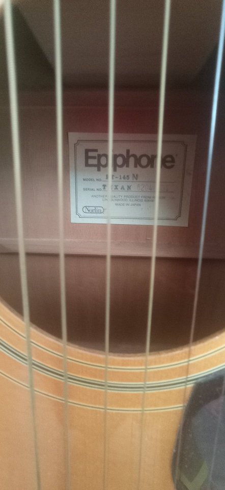 Guitarra acústica Epiphone FT-145 Japón años 70 de segunda mano · Foto 10 de 10 · Cuenca · 350 €