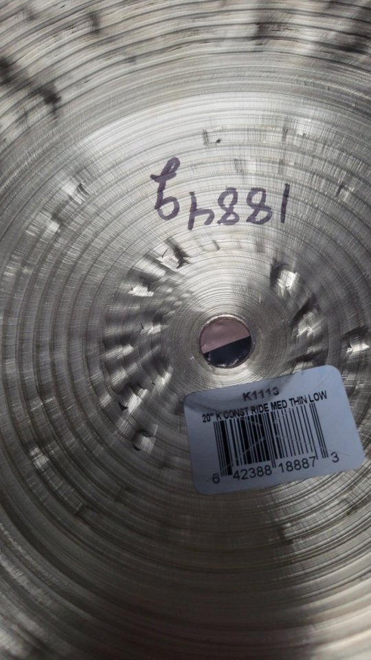 Zildjian K Constantinople Medium Thin Low 20 NUEVO con factura 04/2026=695€ Envío OK