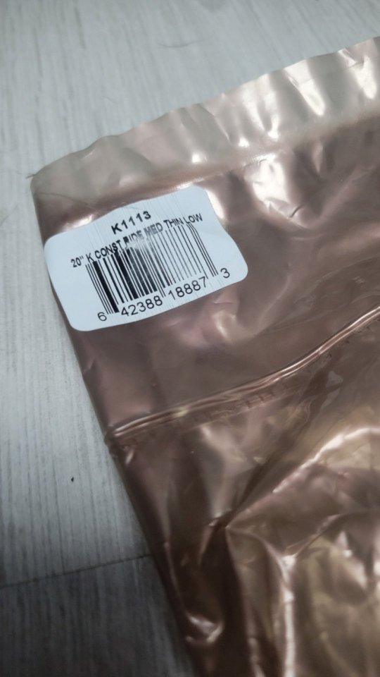 Zildjian K Constantinople Medium Thin Low 20 NUEVO con factura 04/2026=695€ Envío OK