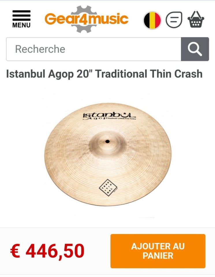 Istanbul Agop Traditional Thin Crash 20 NUEVO 06/26 Factura 447€ Envío OK