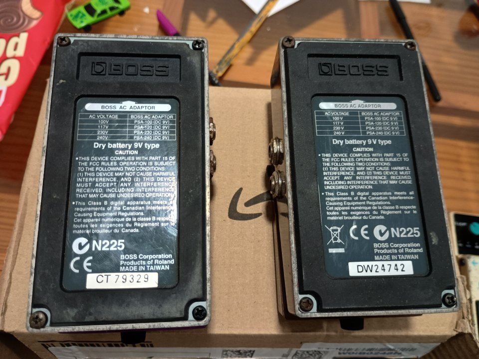 2 pedales Boss oc-3 Bf-3 no encienden