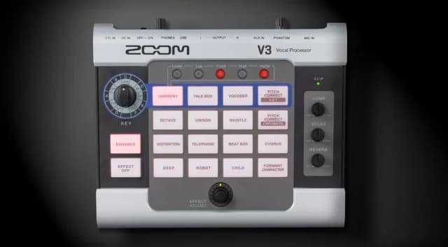 Zoom V3 procesador voz streaming podcast directos