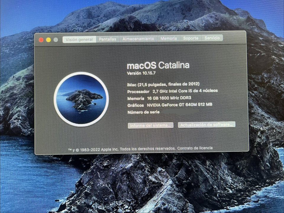 iMac 21,5” 2012 16GB RAM SSD 1TB