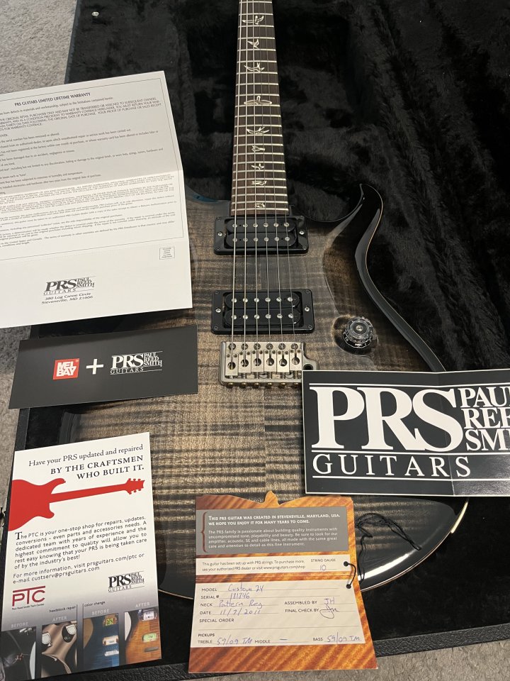 PRS Custom 24 Core charcoal burst bare knuckle. de segunda mano · Foto 8 de 10 · Valencia · 2990 €