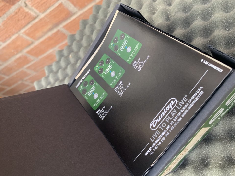 Pedal delay MXR CARBON COPY