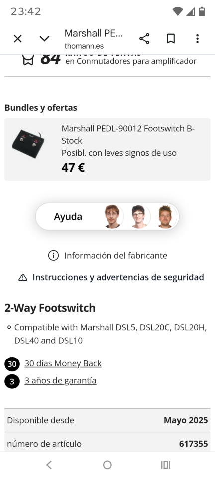 Pedal Marshall 90012 de segunda mano · Foto 3 de 4 · Málaga · 35 €