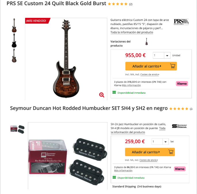 PRS SE Custom 24 Quilt Black Gold Burst con Seymour Duncan Hot Rodded set