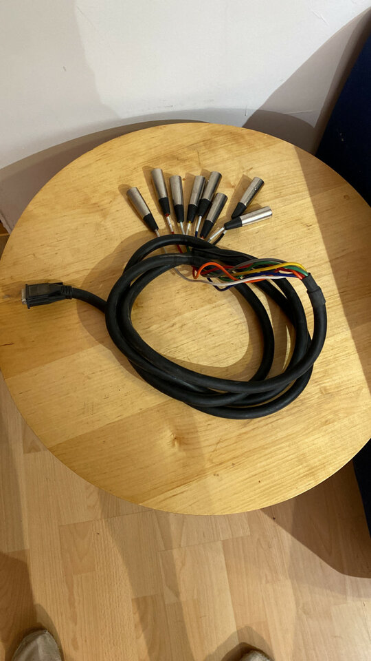 Manguera db sub 25 a 8 xlr macho