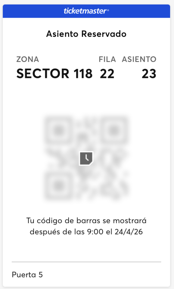 Entradas El Ultimo de la Fila, Barcelona 3 de mayo de segunda mano · Foto 2 de 2 · Girona