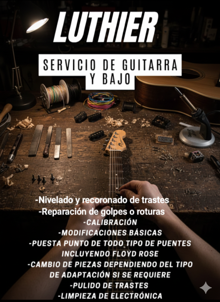 Servicio de luthier para guitarra y bajo