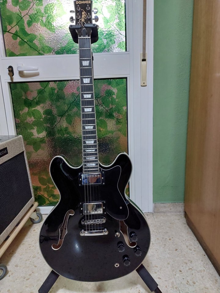 GUITARRA JAZZ DONNER DJP-1000 - color Negro de segunda mano · Foto 2 de 9 · Málaga · 245 €