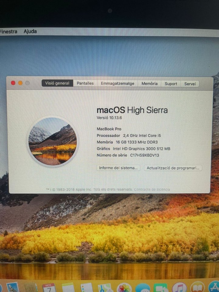 Macbook Pro 500Gb 16MB RAM