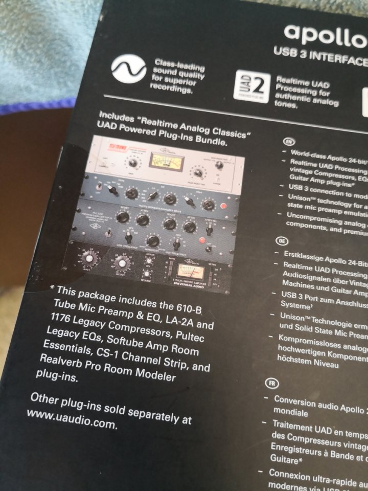 Tarjeta de sonido universal audio