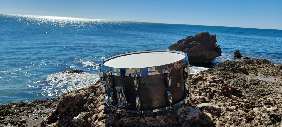 Caixa/tabal de llautó de 1'5 mm de gruix. L'Ametlla de Mar