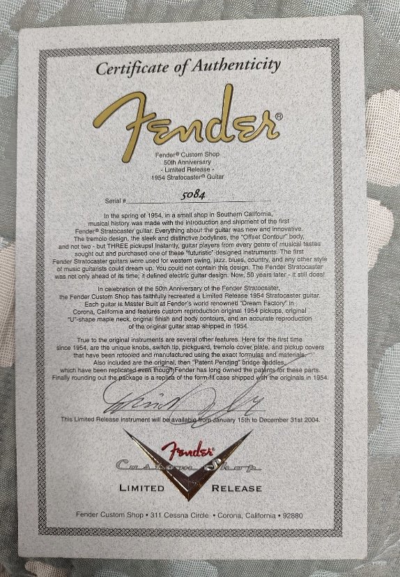 Fender Stratocaster Dennis Galuszka masterbuilt