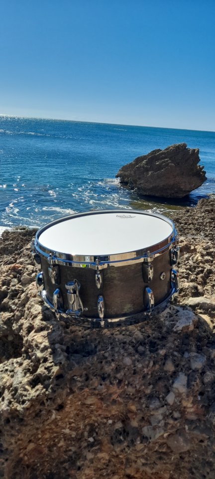 Caixa/tabal de llautó de 1'5 mm de gruix. L'Ametlla de Mar