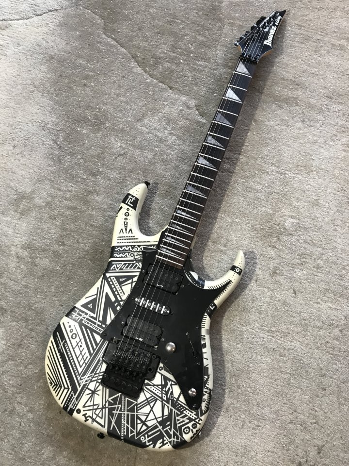 Ibanez EX350 1991 - pastillas V7/V8 - EVH Frankenstrat Controlled Chaos
