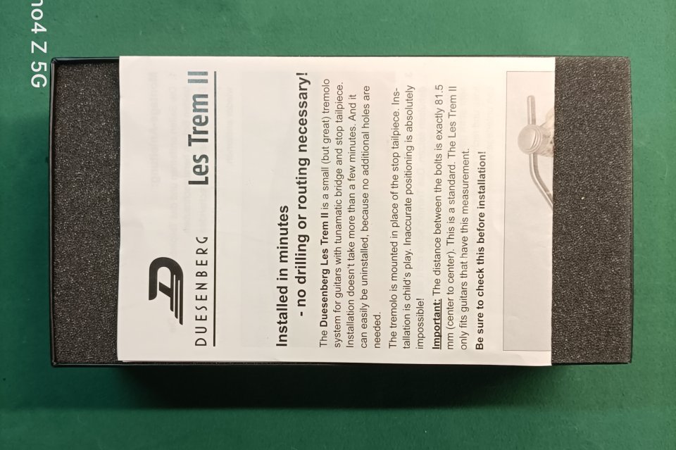 Tremolo Duesenberg LES TREM II para gibson LP o SG de segunda mano · Foto 4 de 5 · Alicante · 45 €