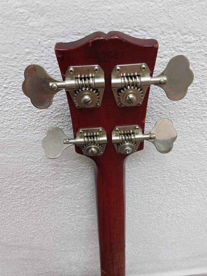 1965 Gibson EB-0 original Bass, en Cardinal Red