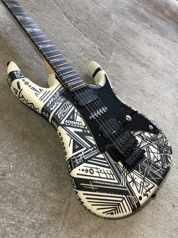 Ibanez EX350 1991 - pastillas V7/V8 - EVH Frankenstrat Controlled Chaos