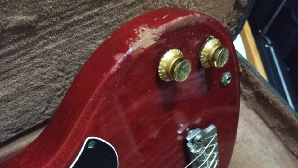 1965 Gibson EB-0 original Bass, en Cardinal Red