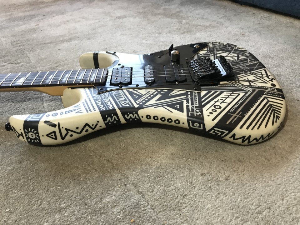 Ibanez EX350 1991 - pastillas V7/V8 - EVH Frankenstrat Controlled Chaos
