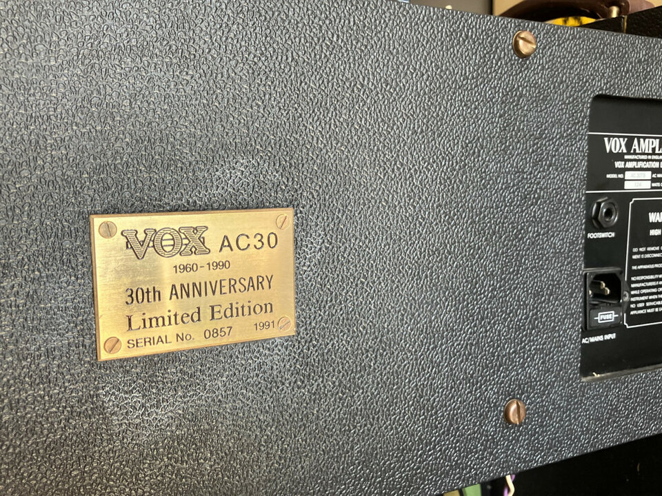 Amplificador VOX AC30 TB 30th anniversary edicion limitada 1991