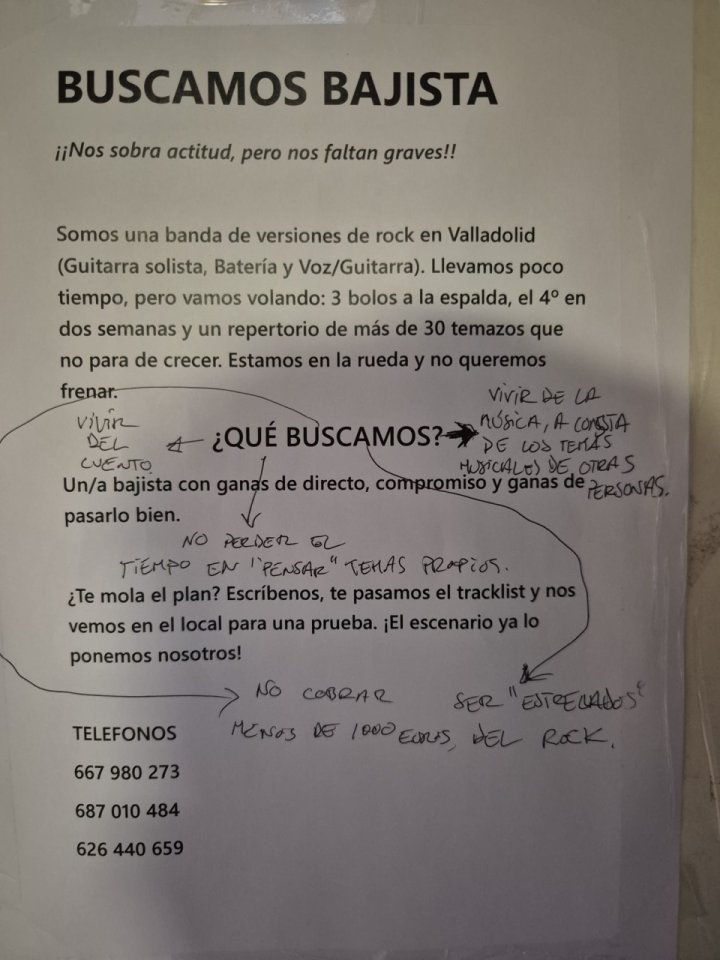 Se busca bajista de segunda mano · Valladolid