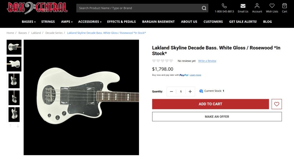 Lakland Skyline Decade. NUEVO, A ESTRENAR. de segunda mano · Foto 10 de 10 · Lugo · 1590 €