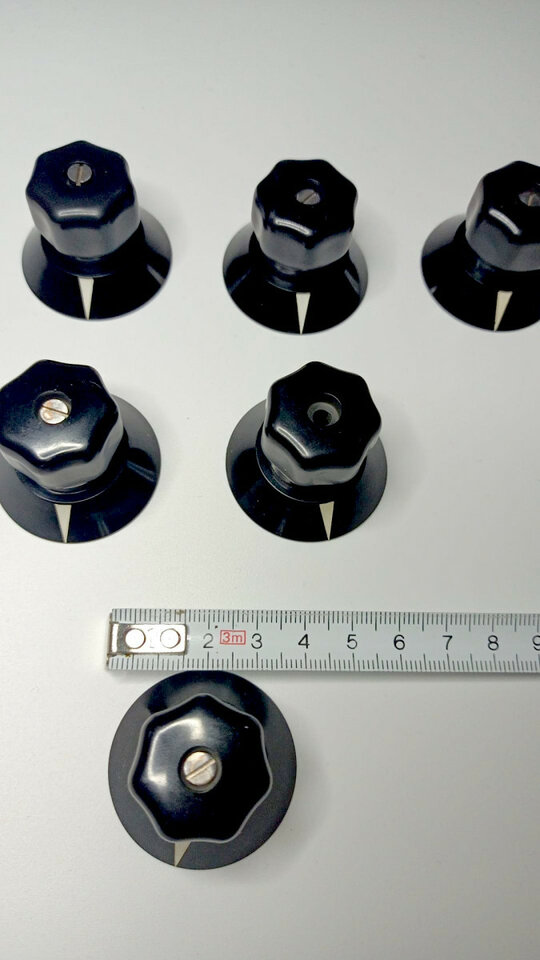 6 KNOBS vintage KLANGFILM-SIEMENS años cincuenta