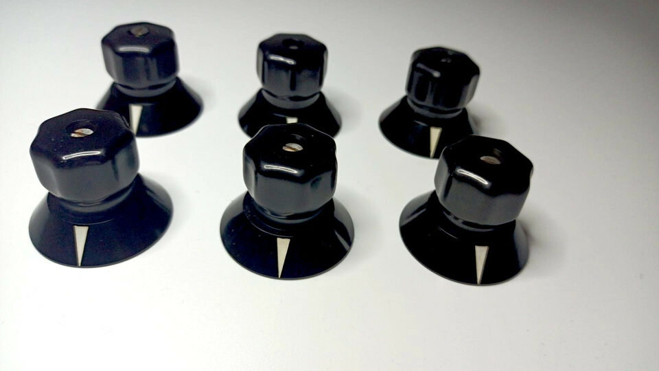 6 KNOBS vintage KLANGFILM-SIEMENS años cincuenta