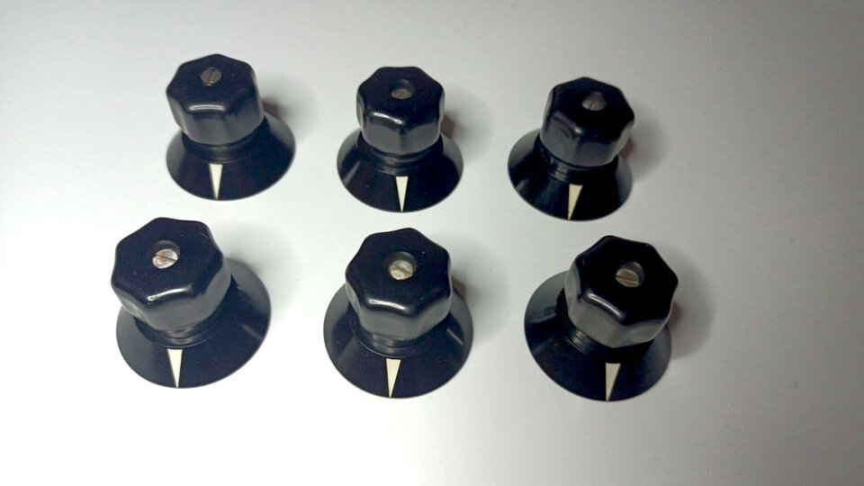 6 KNOBS vintage KLANGFILM-SIEMENS años cincuenta