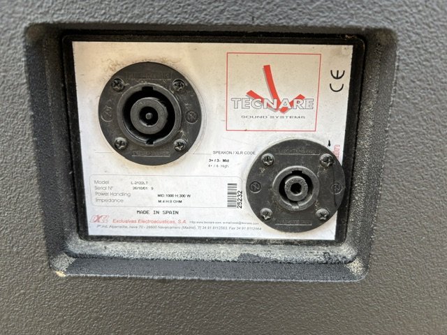 8 Cajas Medios Agudos Tecnare L2122LT de segunda mano · Foto 5 de 9 · Murcia · 500 €