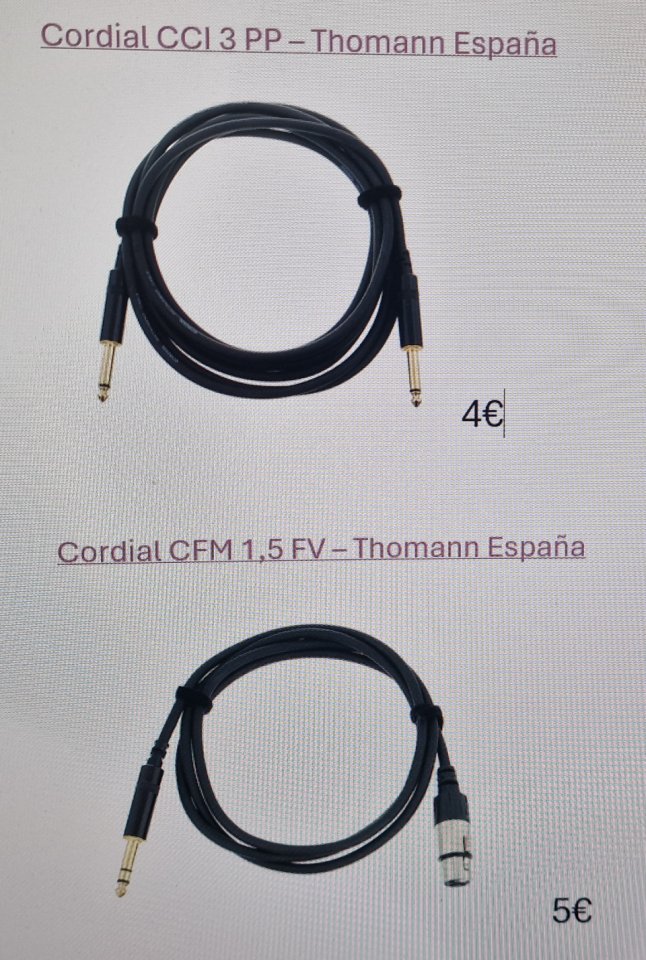 Cables Audio y Mangueras PARA ESTUDIO - VARIOS MODELOS de segunda mano · Foto 1 de 6 · Las Palmas · 1 €