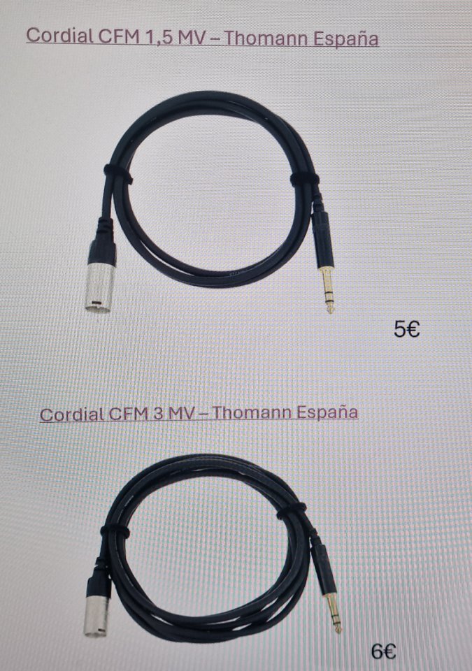 Cables Audio y Mangueras PARA ESTUDIO - VARIOS MODELOS de segunda mano · Foto 2 de 6 · Las Palmas · 1 €