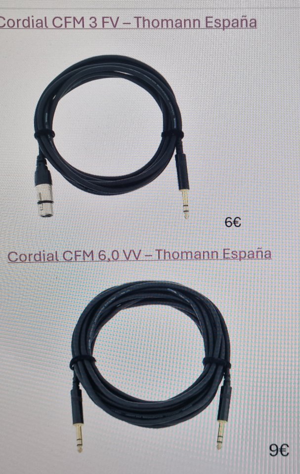 Cables Audio y Mangueras PARA ESTUDIO - VARIOS MODELOS de segunda mano · Foto 3 de 6 · Las Palmas · 1 €