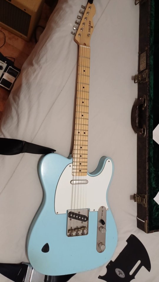 Guitarra Electrica Mayback Teleman T54 Caddy Blue Aged de segunda mano · Foto 4 de 8 · Madrid · 1200 €