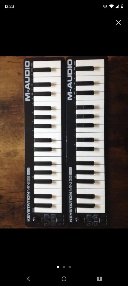 2 Teclados Controlador M-AUDIO Keystation Mini 32