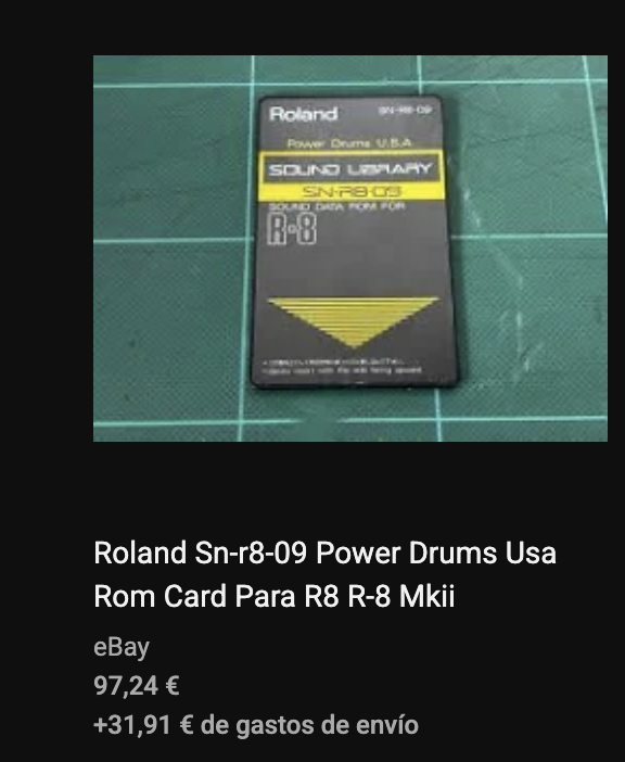 Tarjeta Roland SN-R8-09 POWER DRUMS U.S.A. de segunda mano · Foto 5 de 5 · Almería · 50 €