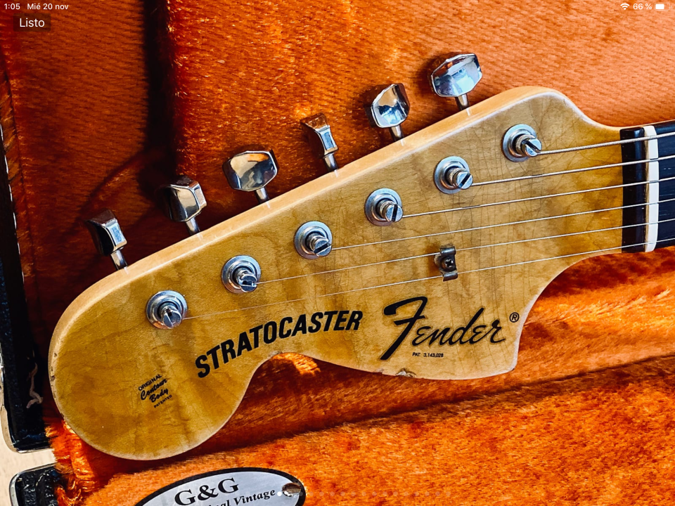 Stratocaster 69 custom shop zurdos
