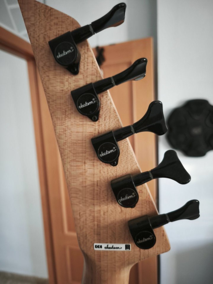 Jackson Kellybird V 5 cuerdas Dave Ellefson (Megadeth) – EMG – IMPECABLE de segunda mano · Foto 5 de 8 · Badajoz · 580 €