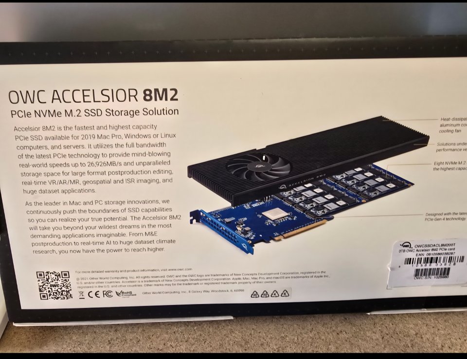 OWC Accelsior 8M2 PCIe Adapter Card