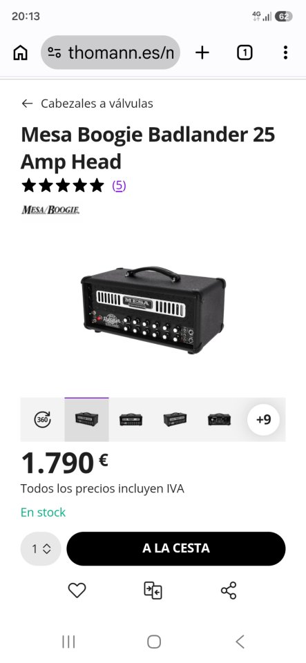 Mesa Boogie Badlander 25 + pantalla Rectifier 212 horizontal de segunda mano · Foto 2 de 5 · Valencia · 2000 €