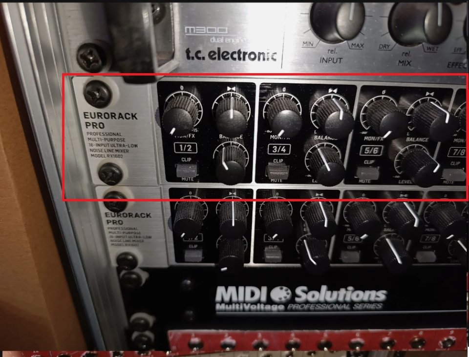 Behringer Eurorack Pro RX1602 16-Input Line Mixer 2010s - Standard